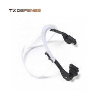 Casque Tactique Léger TX DEFENSE FAST Helmet IIIA avec Visière en Verre, Protection Faciale Anti-Coupure, Bouclier Protecteur Transparent pour Casque MICH
