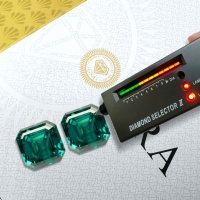 Moissanite de laboratoire de haute qualité, taille Asscher, couleur vert émeraude, clarté VVS, 0,5 à 3,0 carats, pierre lâche, effet de jeu de couleurs/feu, troisième qualité