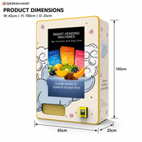 Distributeur automatique mural compact de 32 pouces avec écran tactile, vérification d'âge en option, interface SDK API, paiement sans espèces pour le tabac