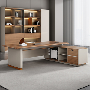 Scrivania Direzionale in Legno di Lusso, <span class=keywords><strong>Design</strong></span> Moderno per Ufficio, Tavolo <span class=keywords><strong>da</strong></span> Lavoro per Manager, Vendita Diretta dalla Fabbrica - Product Image 3