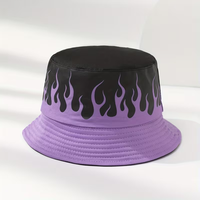 Sombrero de Pescador Hip Hop para Hombre y Mujer, Diseño de Llamas, Algodón, Verano, Moda, Logotipo Bordado, Pesca al Aire Libre, Playa