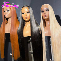 Wig Rambut Asli Brasil Virgin Raw 613 Blonde HD Full Lace, Wig Frontal Lace HD 13x4 613 dengan Preplucked Bleached Knots HD Grosir