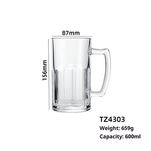 Jarra <span class=keywords><strong>de</strong></span> Cerveza Espesa <span class=keywords><strong>de</strong></span> Gran Capacidad con Asa, Transparente, <span class=keywords><strong>de</strong></span> Cristal, para Uso Comercial, Ecológica y Moderna - Product Image 5