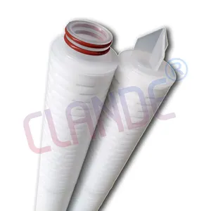 0.1/0.2/0.5/1/1.5/2 Micron PES Membrane Pleated Filter Cartridge For Deep Water Treatment