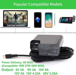 Hot 45W 65W 90W <span class=keywords><strong>Chargeur</strong></span> AC à DC Type C Adaptateur de bureau à large compatibilité avec <span class=keywords><strong>chargeur</strong></span> mural de puissance de sortie <span class=keywords><strong>61W</strong></span> - Product Image 6