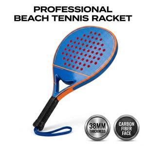 Raqueta de Tenis Playa de Fibra de Carbono al por Mayor, Marco de 38mm de Grosor, Color Personalizado, Superficie Diferente Delantera y Trasera - Product Image 1