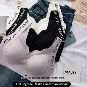 <span class=keywords><strong>Sujetadores</strong></span> sin Costuras Transpirables para Mujer de Talla Grande, Soporte Suave, Antideslizantes, Tirantes Ingleses, Logotipo en la Copa, Push-Up, para Uso Diario en Verano - Product Image 3