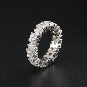 MaiYi Verlovingsring met diamant, witgouden band, gouden trouwringen, diamanten band, paarring, 9K 10K 14K 18K witgouden trouwband - Product Image 3