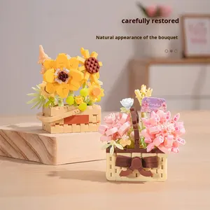 ตัวต่อพลาสติก ABS รักษ์โลก ยี่ห้อซีฮวน ชุด 40 ชิ้น ขนาด 1:1 รูปแบบช่อดอกกุหลาบ ดอกไม้ประดิษฐ์ ของเล่น DIY สำหรับเด็กอายุ 14 ปีขึ้นไป - Product Image 4