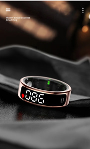 CY-R13 Nouvelle bague intelligente en acier inoxydable, écran tactile, fréquence cardiaque, oxygène sanguin, sommeil, exercice, contrôle par application, télécommande pour e-book - Product Image 4