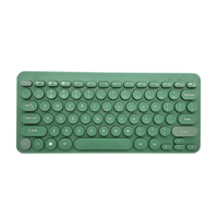 Keyboard Nirkabel USB 2.4G Mini Slim Scissor Chocolate Round Punk Keys untuk PC Laptop Desktop