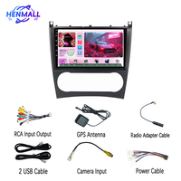 Qualcomm Snapdragon 9 Inch 2 Din Layar IPS GPS WIFI Pemutar DVD Mobil Android Stereo Mobil untuk Benz W203 C230 320 350 W209 2004-2007