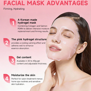 <span class=keywords><strong>Mascarilla</strong></span> Facial Hidratante y Reafirmante para Todo Tipo de Piel, Marca Privada, con ADN de Salmón, Gel Rosa, Ácido Hialurónico, Vitamina C, PDRN y Colágeno - Product Image 2