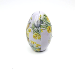 Custom Printed Easter Egg Shaped Tin <b>Box</b> <b>Empty</b> Egg Shape Tinplate Candy Chocolate <b>Gift</b> Can Easter Party Favor Metal Packaging - Product Image 2