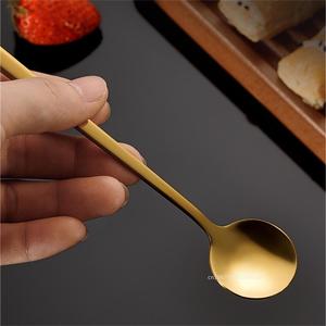 Cuchara de café de acero inoxidable, cuchara para hielo, cuchara de té de mango largo, cuchara para postre, utensilios de mesa, cucharas de té, accesorios para barra de mezclas - Product Image 1
