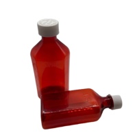 1oz 2oz 4oz Contenant PET Bouteille de sirop contre la toux Bouteille orale liquide ambré Bouteille en plastique