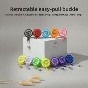 <span class=keywords><strong>Porte</strong></span>-<span class=keywords><strong>badge</strong></span> rétractable rond en plastique personnalisé avec logo d'usine, accessoire pour <span class=keywords><strong>porte</strong></span>-<span class=keywords><strong>badge</strong></span> d'identification - Product Image 6