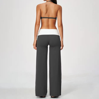 Ensembles de pantalons plissés taille haute à jambes larges rafraîchissants pour filles, vestes courtes zippées intégrales avec hauts rembourrés, tenues de sport pour femmes
