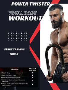 Ajustável 22-440lbs poder hidráulico casa peito expansor Fitness equipamentos Twister braço exerciser - Product Image 2