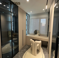 Conception de dressing moderne de luxe sur mesure avec aménagement de placards intégrés pour projets d'aménagement intérieur résidentiel