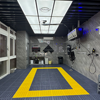 Dalles de sol ventilées en PP emboîtables pour salles de lavage auto, prêtes pour les zones de nettoyage de véhicules avec drainage intégré