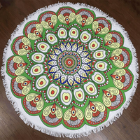 Wholesale Spot Round Microfiber Suede Beach Towels Can Be Customized in Patterns and Sizes Microfiber Beach Towels