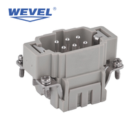 Connecteur robuste 6 broches 35A 500V, prise rectangulaire étanche IP65 pour machine de moulage par injection à canaux chauds