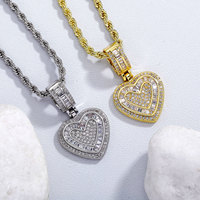 Chaîne de clavicule en forme de cœur en acier inoxydable plaqué or 18 carats, accessoires hip-hop en métal, chaîne de pull, collier pendentif pour femmes