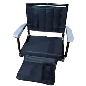便携式柔软可扩展体育场座垫轻质看台椅，用于看台海滩，带扶手腰部和背部
