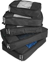 Sac d'emballage de bagages TravelWise Compression en nylon de qualité supérieure personnalisé avec trousse de toilette Cubes d'organisation Lot de 5