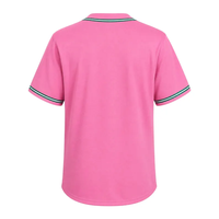 Maillot de baseball imprimé avec le blason rose et vert de la sororité grecque, personnalisable OEM POD avec nom et numéro de chapitre, haut pour homme