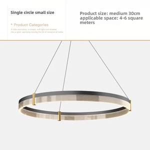 120W Moderne Minimaliste LED <span class=keywords><strong>Suspension</strong></span> Luminaire 110v/220v Grand Plafond Suspendu Lustre <span class=keywords><strong>Hauteur</strong></span> Réglable <span class=keywords><strong>pour</strong></span> Villa - Product Image 6