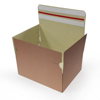 Boîtes rigides en carton brun personnalisées, auto-adhésives, avec fermeture à glissière, bande de déchirure, boîte d'expédition, emballage, revêtement UV, gaufrage, écologique