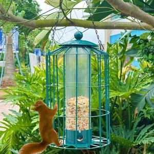 Mangeoire à oiseaux en métal Art Déco résistante aux intempéries et aux écureuils, à fixer au mur, pour oiseaux sauvages, jardin extérieur - Product Image 5