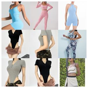 Abbigliamento sportivo da donna all'ingrosso Ready-made di seconda mano a basso prezzo con Set Fitness ad alta elasticità, Set Yoga senza soluzione di continuità - Product Image 1