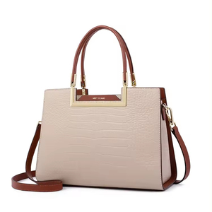 Nuevo Bolso Tote de Moda, Bolso Bandolera de Cuero PU, Bolsos de Hombro de Cuero PU para Mujer, Bolso Beige - Product Image 1