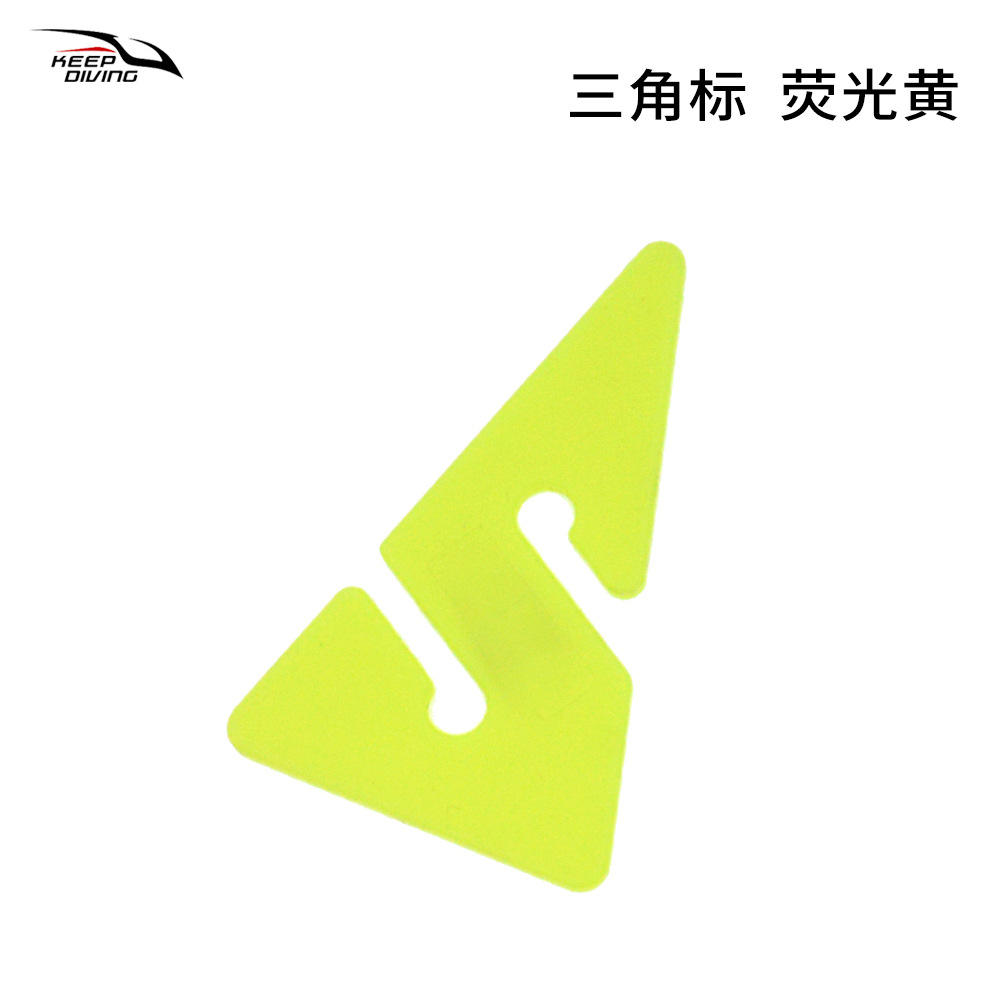Triangle mark fluorescent yellow