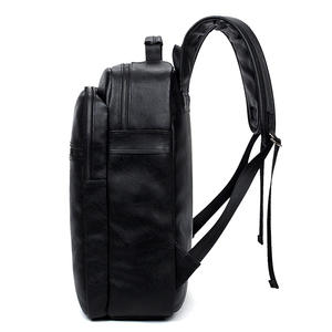 Custom Big Capacity Popular Pu <b>Man</b> <b>Leather</b> <b>Backpack</b> Fashion Travel <b>Backpack</b> With Earphone Hole <b>Backpack</b> - Product Image 3