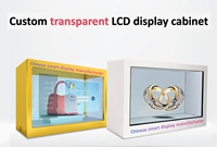 Vitrina Transparente de 21.5 Pulgadas, Vitrina con Pantalla Táctil 3D, Vitrina con Pantalla LCD Transparente Holográfica
