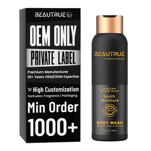 <span class=keywords><strong>Gel</strong></span> de Ducha de Marca Propia para Hombre, Jabón Negro Africano, Formulado para Piel Rica en Melanina, Hidratación Visible 24H - Product Image 1