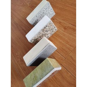 Panneaux sandwich en laine de roche pour isolation des murs extérieurs, résistants au feu, design moderne, matériau de panneau non métallique - Product Image 4