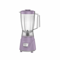 Blender de table électrique 350W, pot en plastique de 1,5L, faible bruit, pour smoothies, mixeur pour écraser les aliments, 2 lames en acier inoxydable