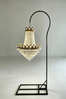 Support en fer demi-cercle pour lustre extérieur, décorations de mariage, fournisseur de centres de table