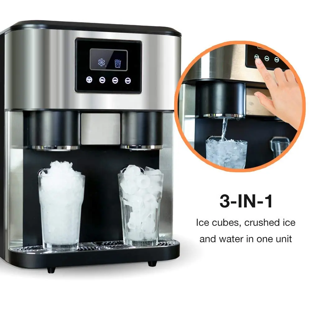 Máquina para hacer cubitos de hielo con agua fría, dispositivo portátil y automático con trituradora, fabricante directo, 2 tamaños