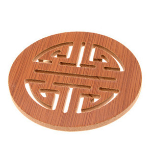 Wooden Cartoon Heat Insulating Mat Irregular Shape Non Slip Pot Bowl Mat Large Size Creative Cute Teacup Coaster - Product Image 5