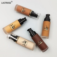 Fond de teint liquide mat en 24 couleurs, marque privée, fond de teint imperméable, hydratant, flacon en verre, fond de teint liquide