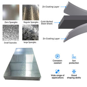 La lámina de acero galvanizado de alta calidad en baño caliente se puede personalizar 0,3mm 0,5mm 0,8mm de espesor 4 ''8'' placas de acero galvanizado - Product Image 2