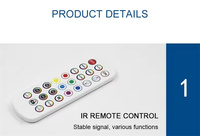 Contrôleur RGB RF24 touches DC5-24V Multifonctionnel et multicolore Application télécommande Bande LED Variateur de luminosité Contrôle de la couleur des lumières