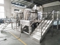 Mezclador Emulsionante Homogeneizador al Vacío, Máquina para Hacer Crema y Loción Cosmética, Reactor Emulsionante Aséptico de Alto Cizallamiento