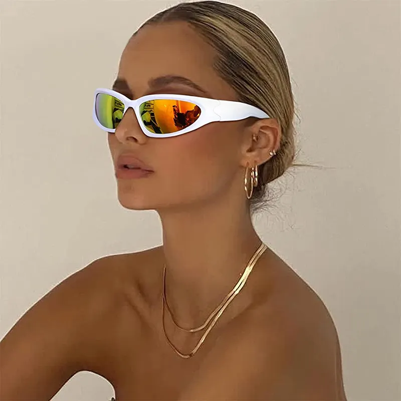 Dropshipping UV400 Polarized Y2K Style Sunglasses Unisex Children Mirror Luxury Colorful Vintage Fashion Sun Glasses 400 Bends